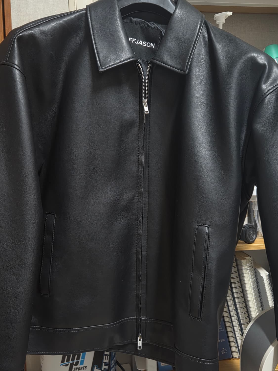 도프제이슨 오버핏 비건레더 자켓 L 상품이미지2