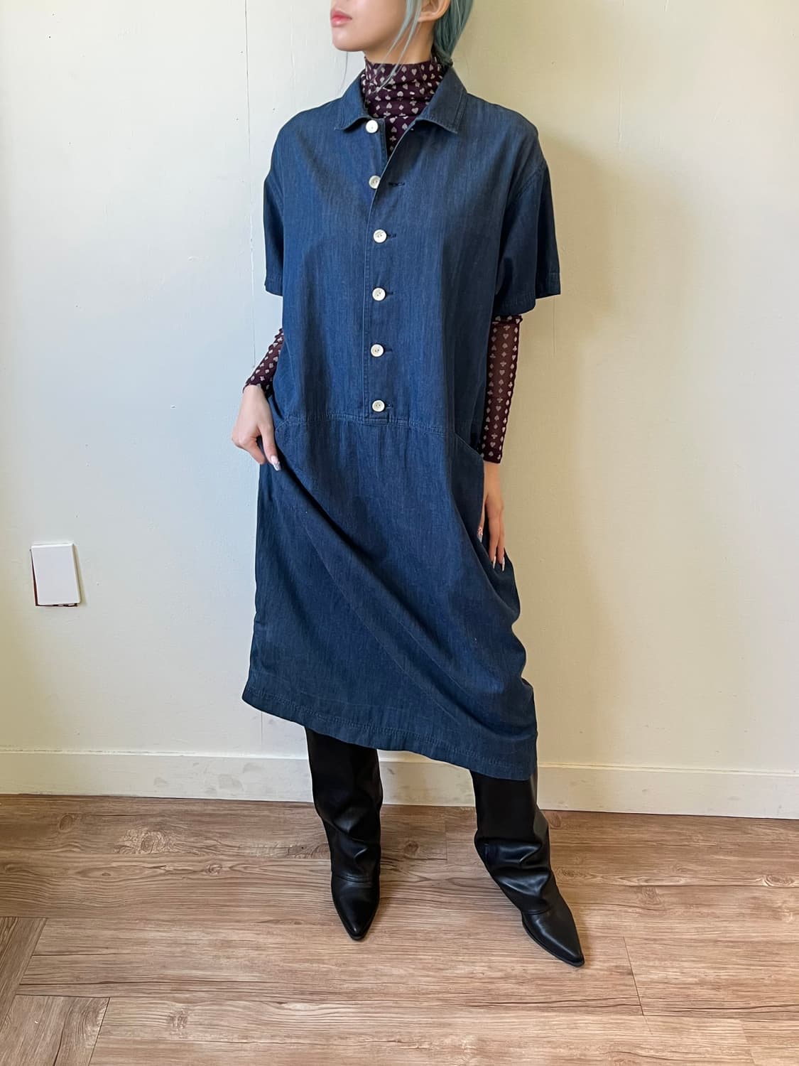 이세이미야케 ‘HAI ‘ 데님 원피스 상품이미지5