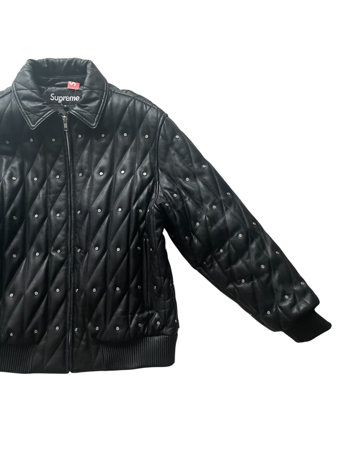 슈프림 18fw 퀄티드 스터드 레더 자켓 상품이미지2
