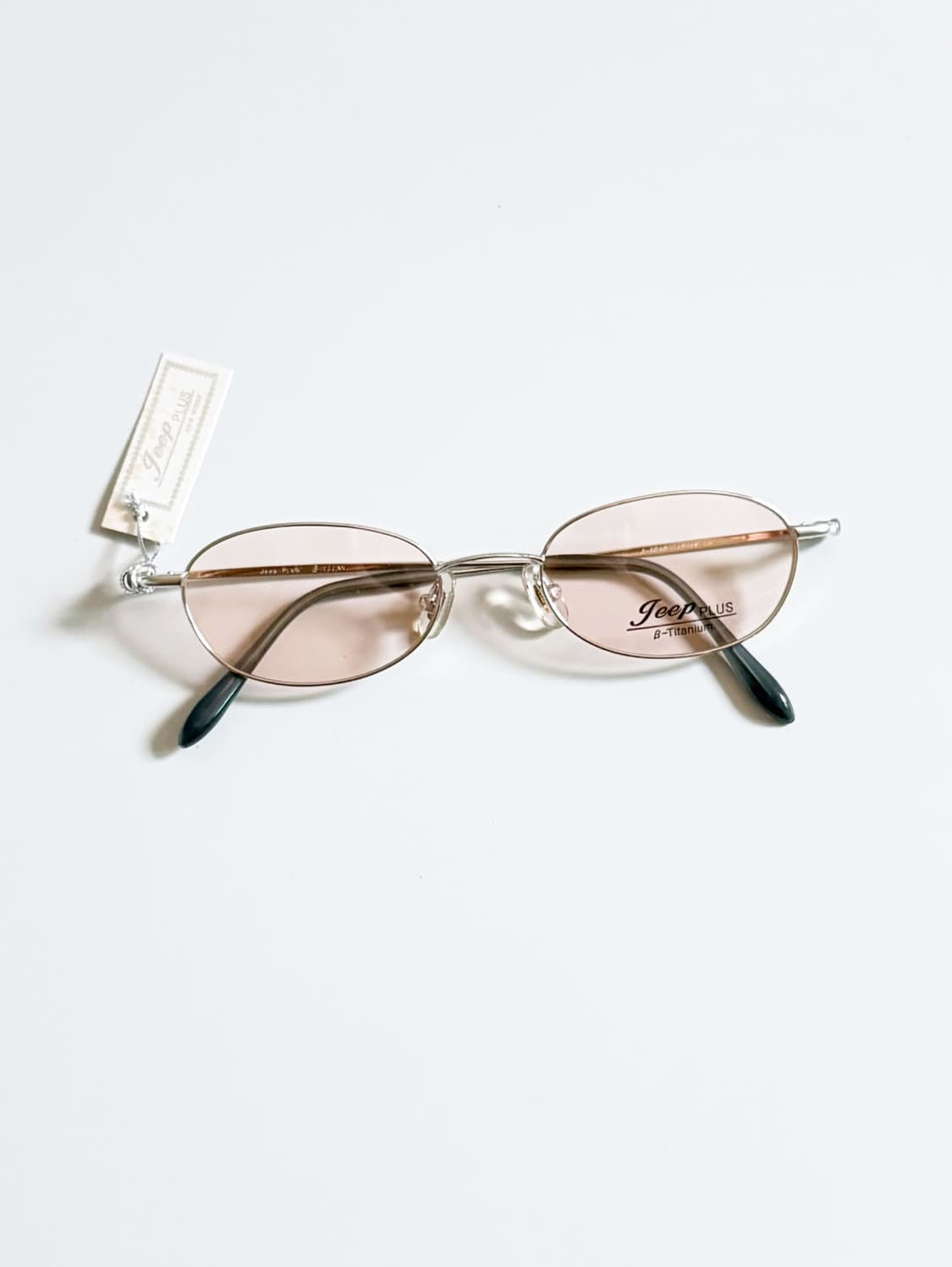 Jeep Plus 실버 티타늄 슬림 오벌 프레임 빈티지 틴트 안경 상품이미지1