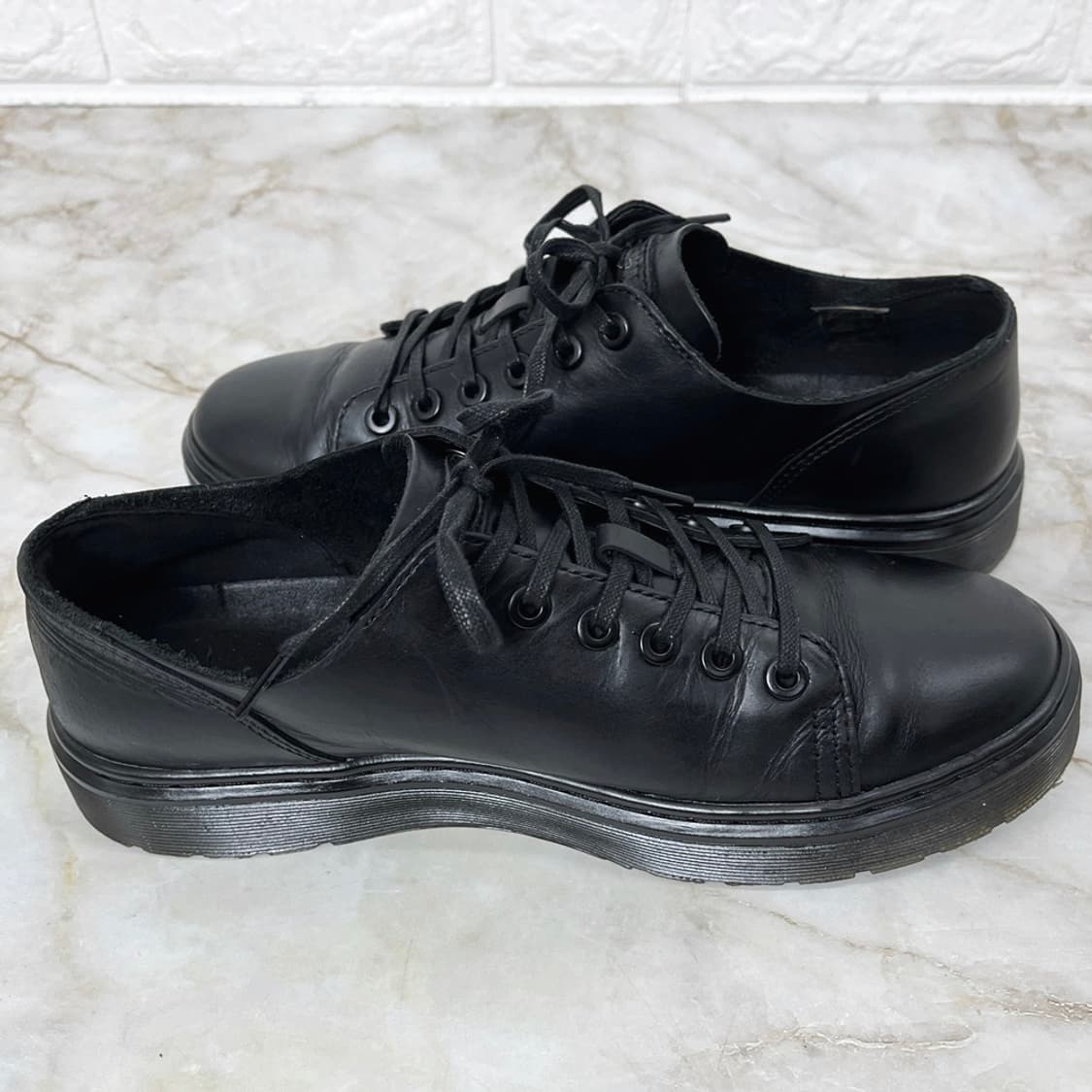 닥터마틴 단테 블랙 가죽 스니커즈 UK7 260 상품이미지4