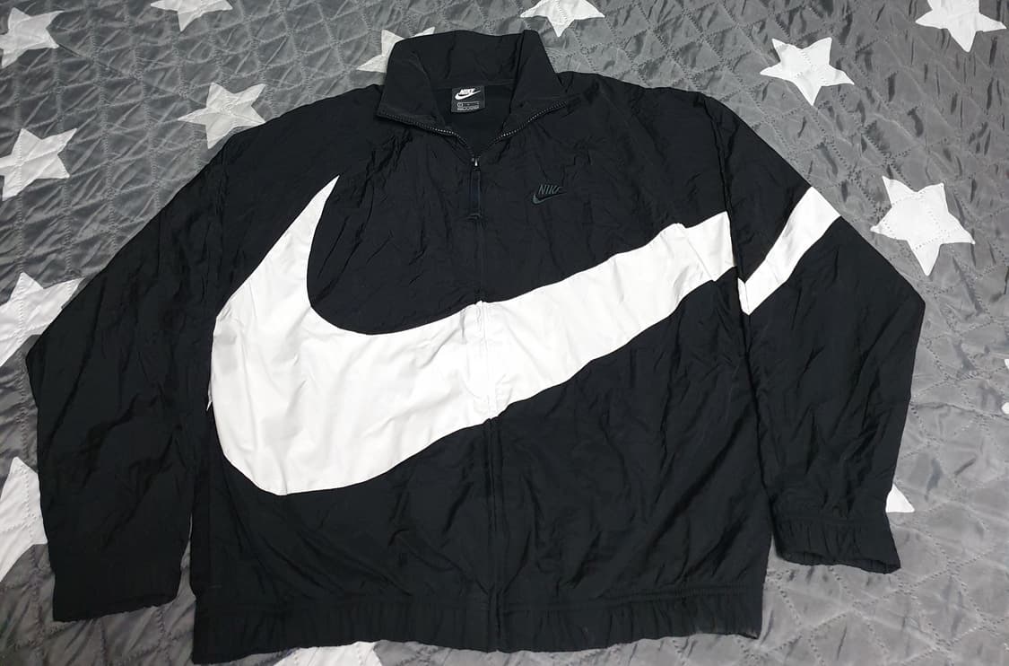 나이키 빅스우시 우븐 윈드러너 바람막이 집업자켓 블랙 (L) 상품이미지1