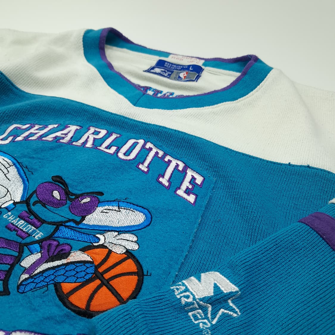 CL211 L 스타터 90s한국판 NBA 샬럿호네츠 틸 하키스웨터 상품이미지4