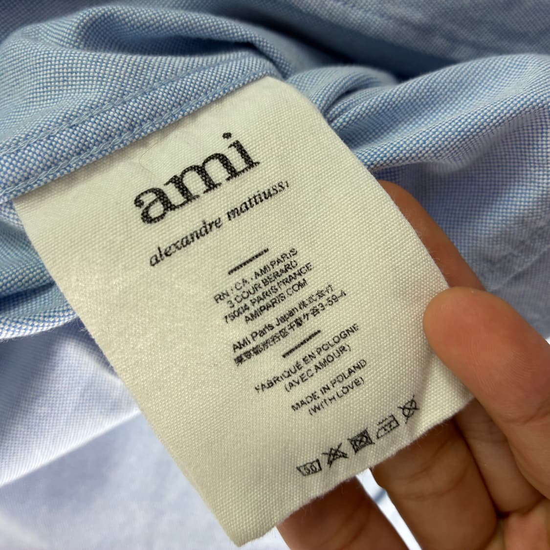 Ami  아미 스몰하트 로고 옥스퍼드 셔츠  상품이미지5