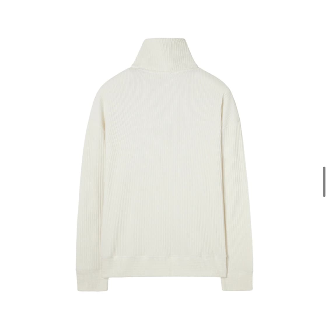 (새상품) 인사일런스 볼드 리브 하프 집업 니트 크림  상품이미지5