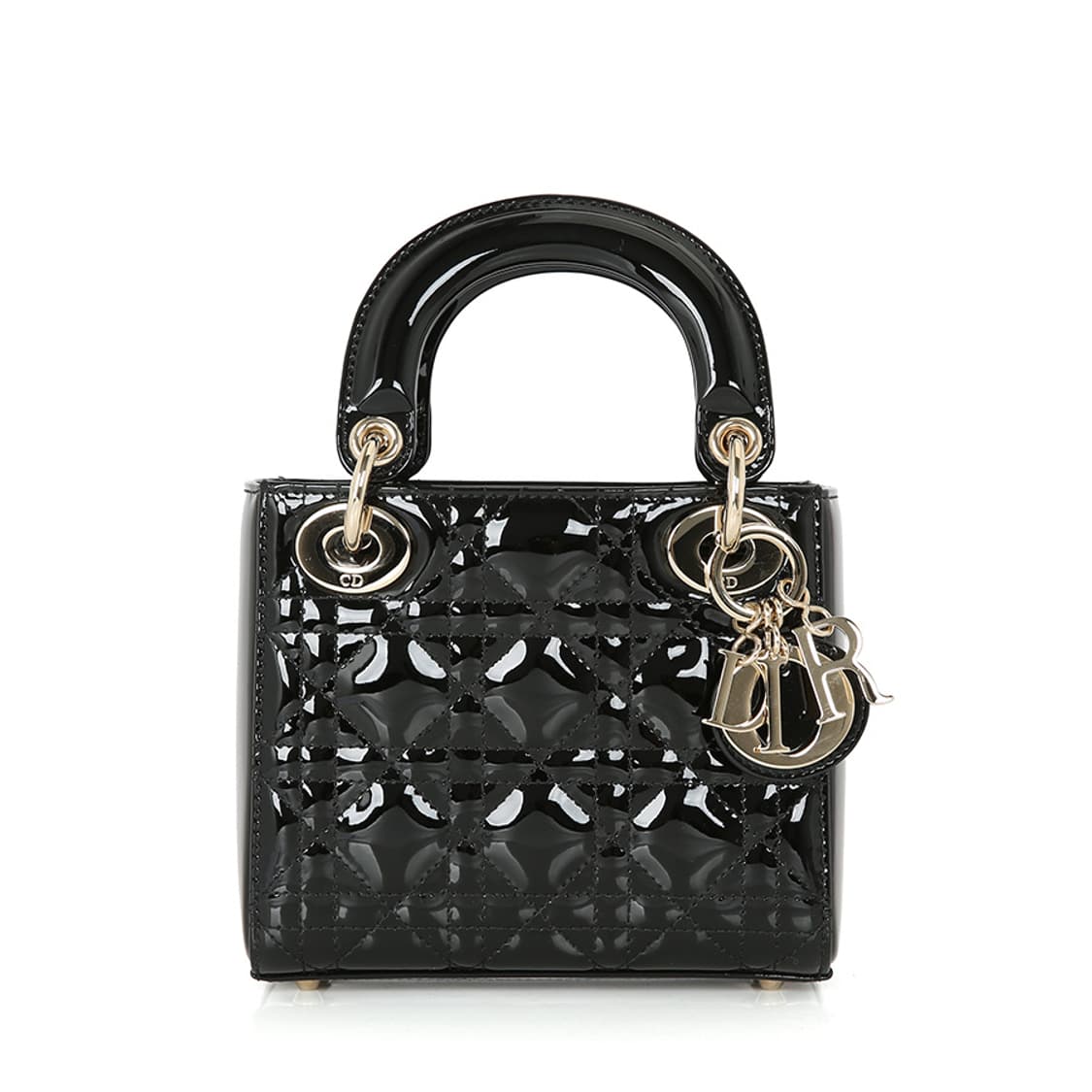 디올 Lady Dior 미니백 블랙 페이턴트 까나쥬 레이디디올 보증서 상품이미지1