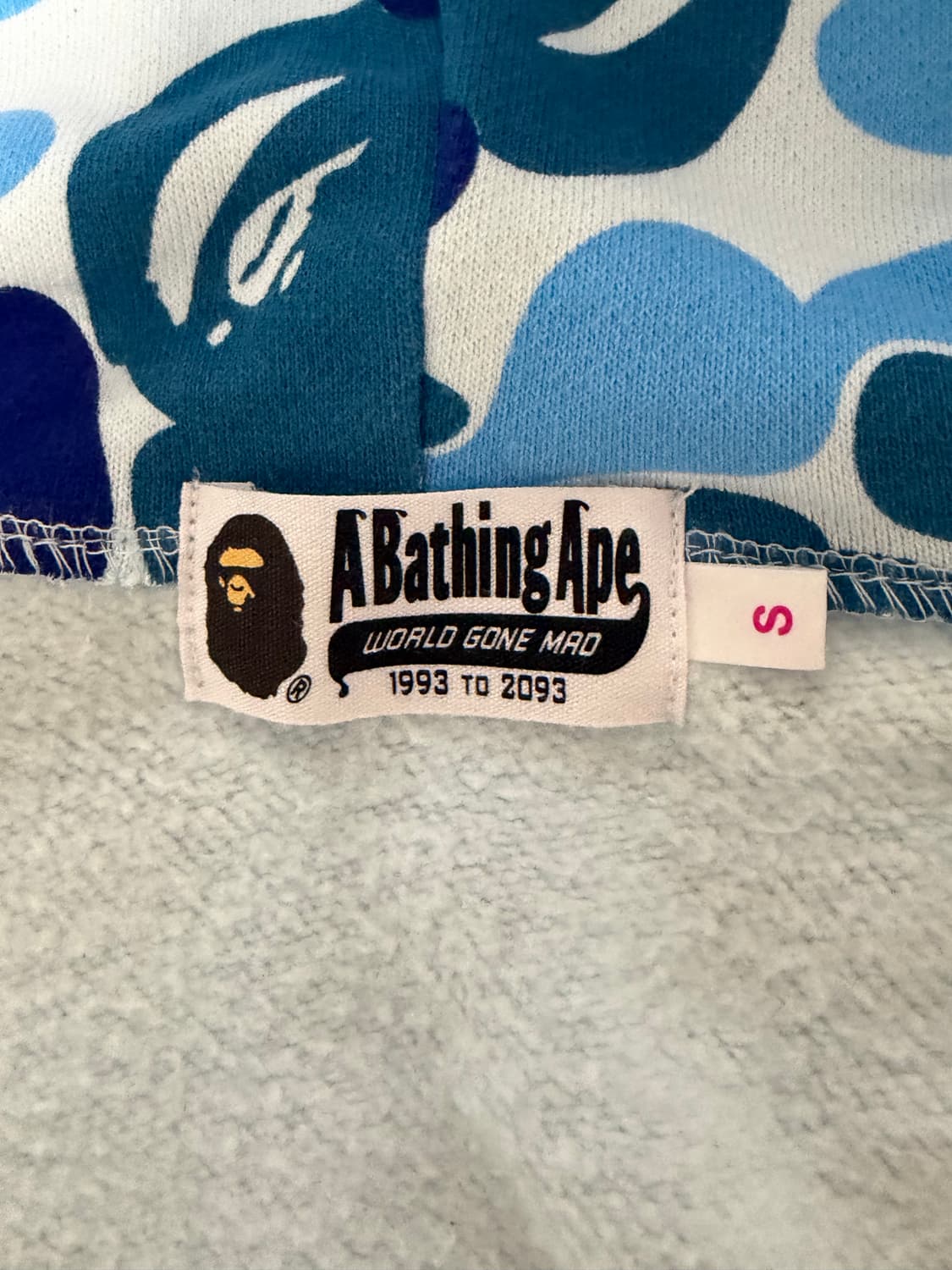 베이프 ABC 크리스탈 청계 크롭 집업 s사이즈 상품이미지6