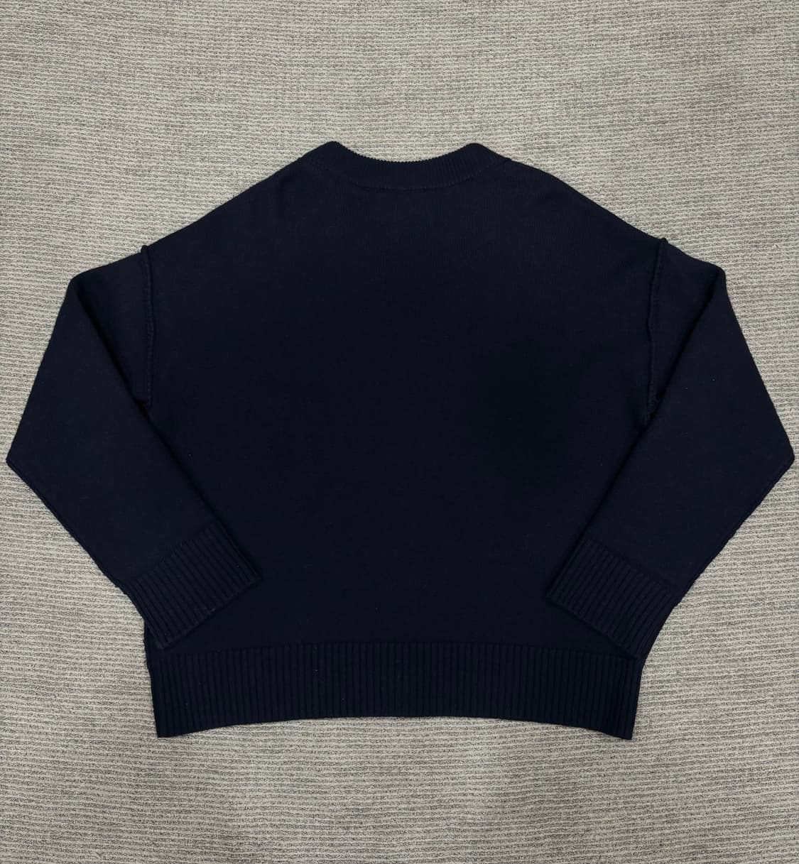 아미 빅 하트 로고 가디건 네이비 XL 상품이미지2