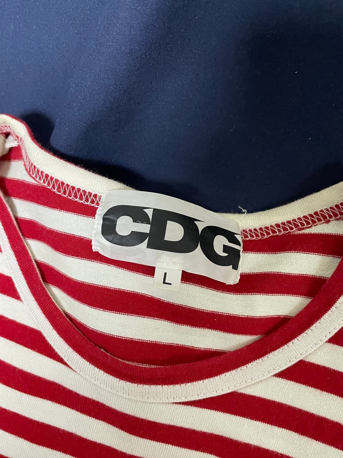 꼼데가르송 cdg 스트라이프 롱슬리브 L 상품이미지2