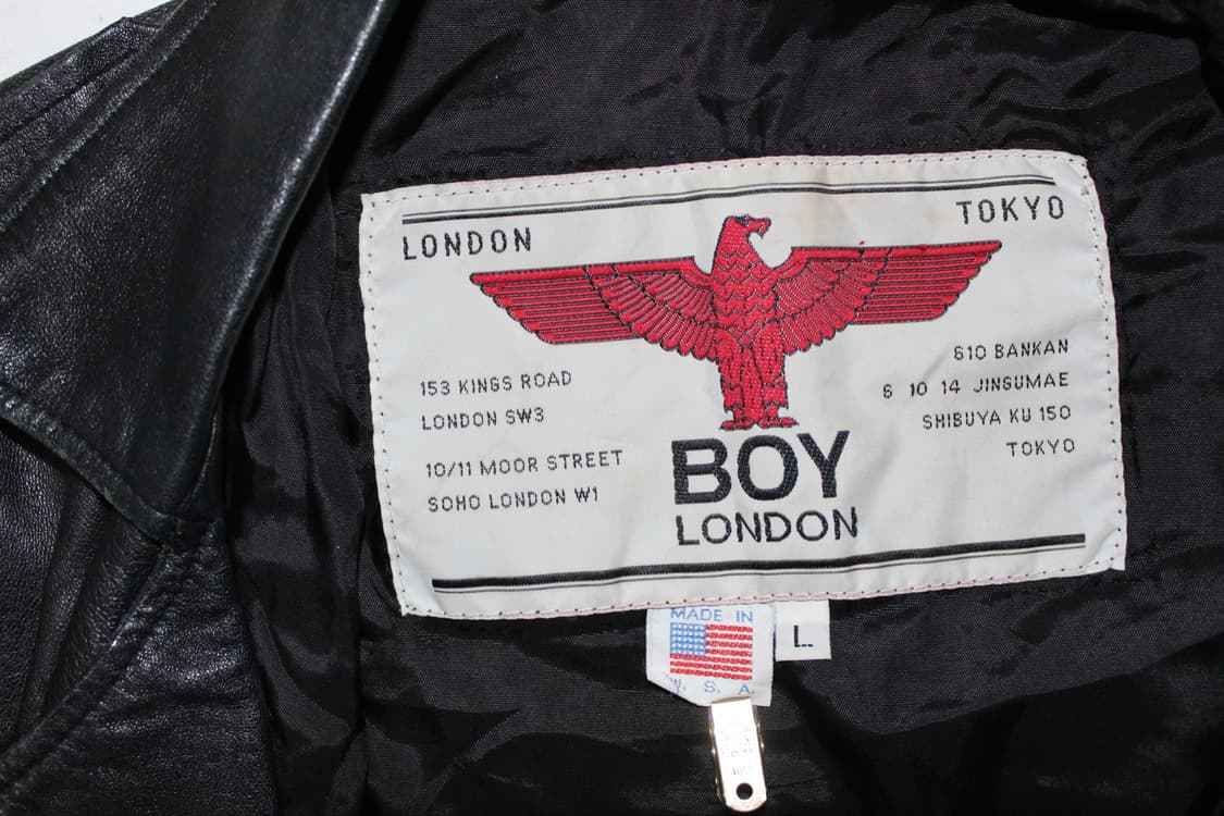 1980s BOY LONDON 보이런던 크롭 레더 바이커 자켓 상품이미지4