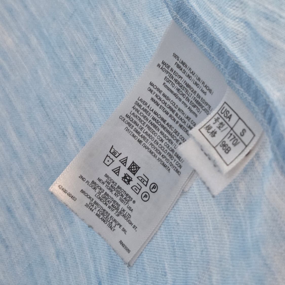 브룩스브라더스 버튼다운 린넨 반팔셔츠 S  상품이미지3