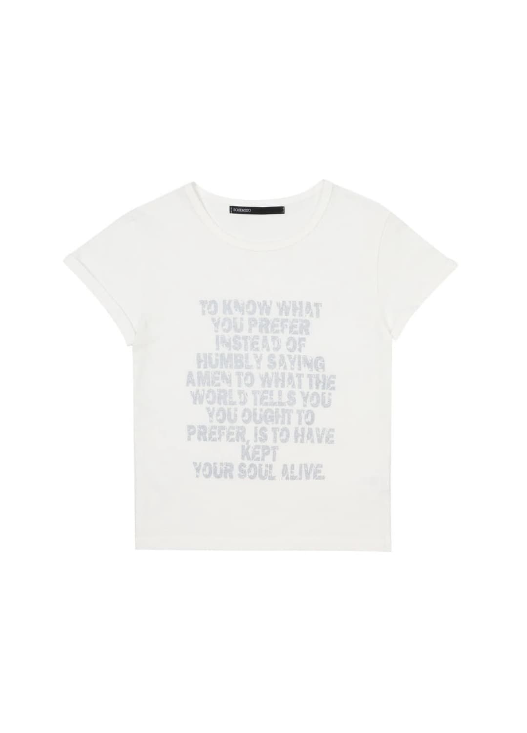 보헴서 실버 프린팅 T 상품이미지1