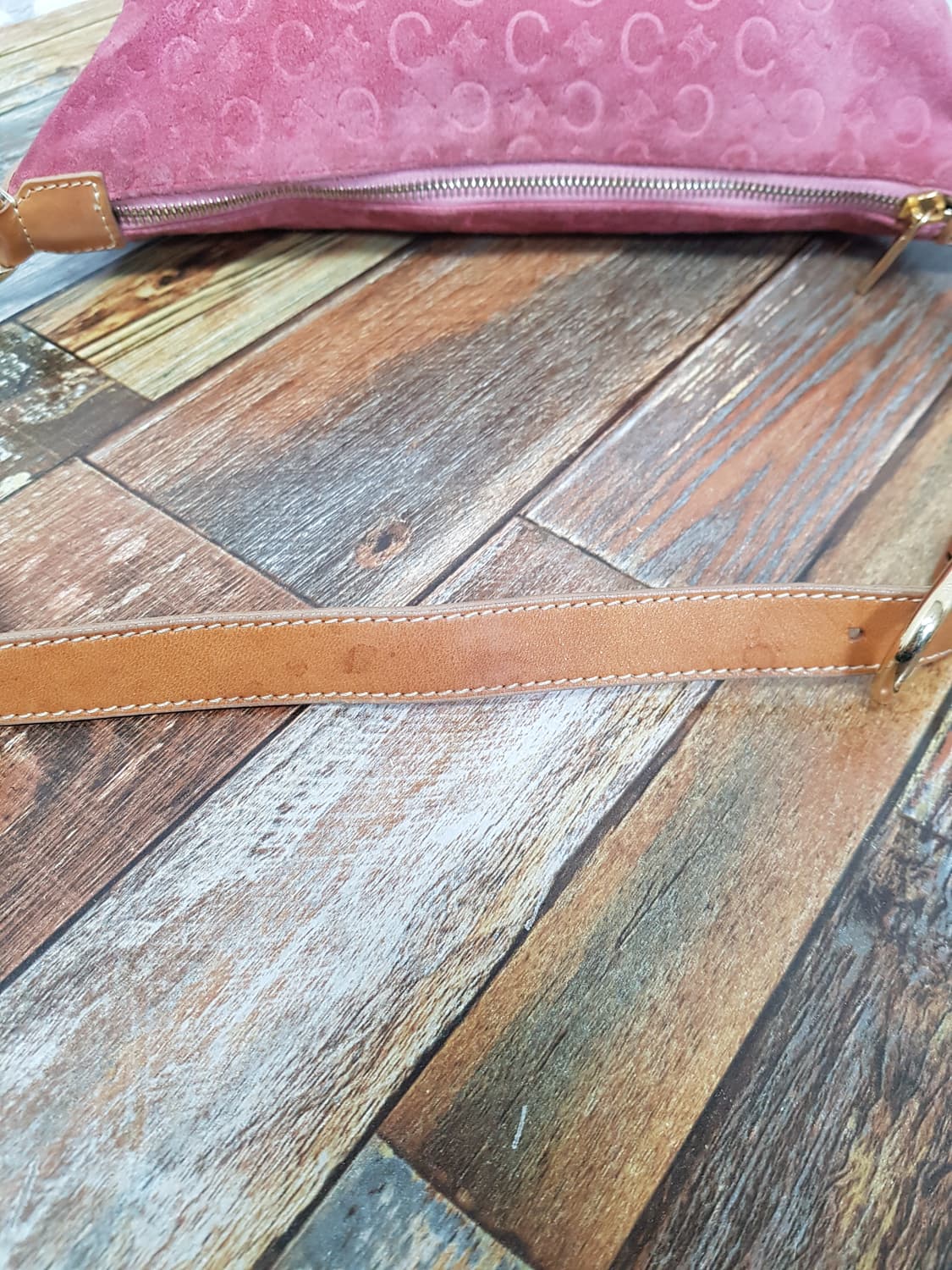 [정품] 셀린느 핑크 스웨이드 숄더백 상품이미지5