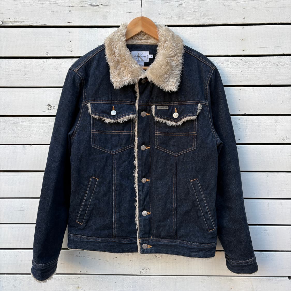 Calvin Klein 캘빈클라인 데님 쉐르파 자켓 상품이미지1