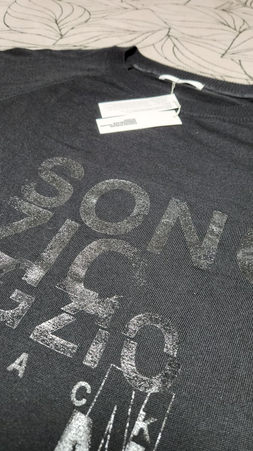 송지오 블랙 레터링 니트 스웨터 새상품 100 상품이미지2