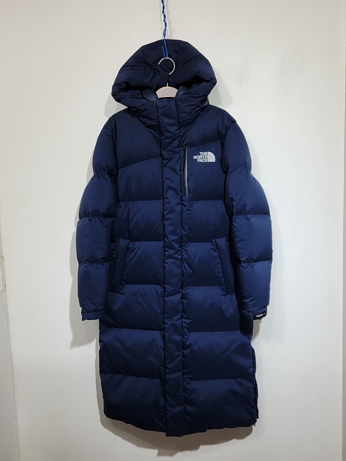 (M) 노스페이스 롱패딩 점퍼 네이비 오리털 다운코트 후드  상품이미지1