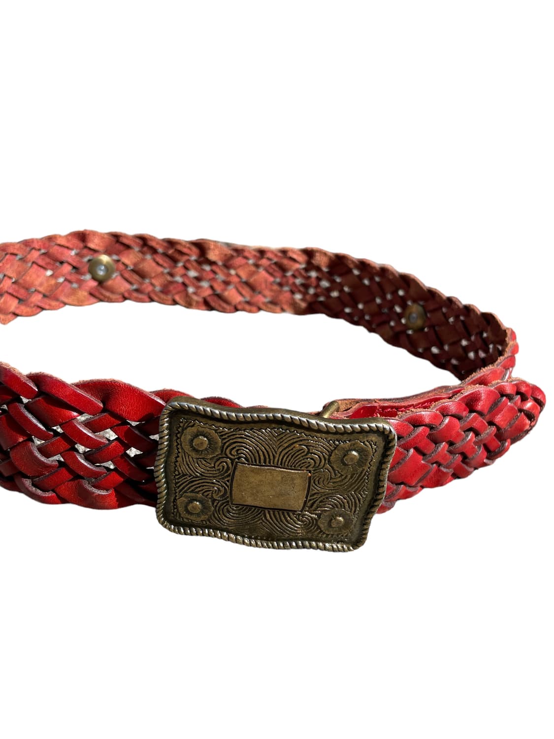 red twist leather horn belt 상품이미지2