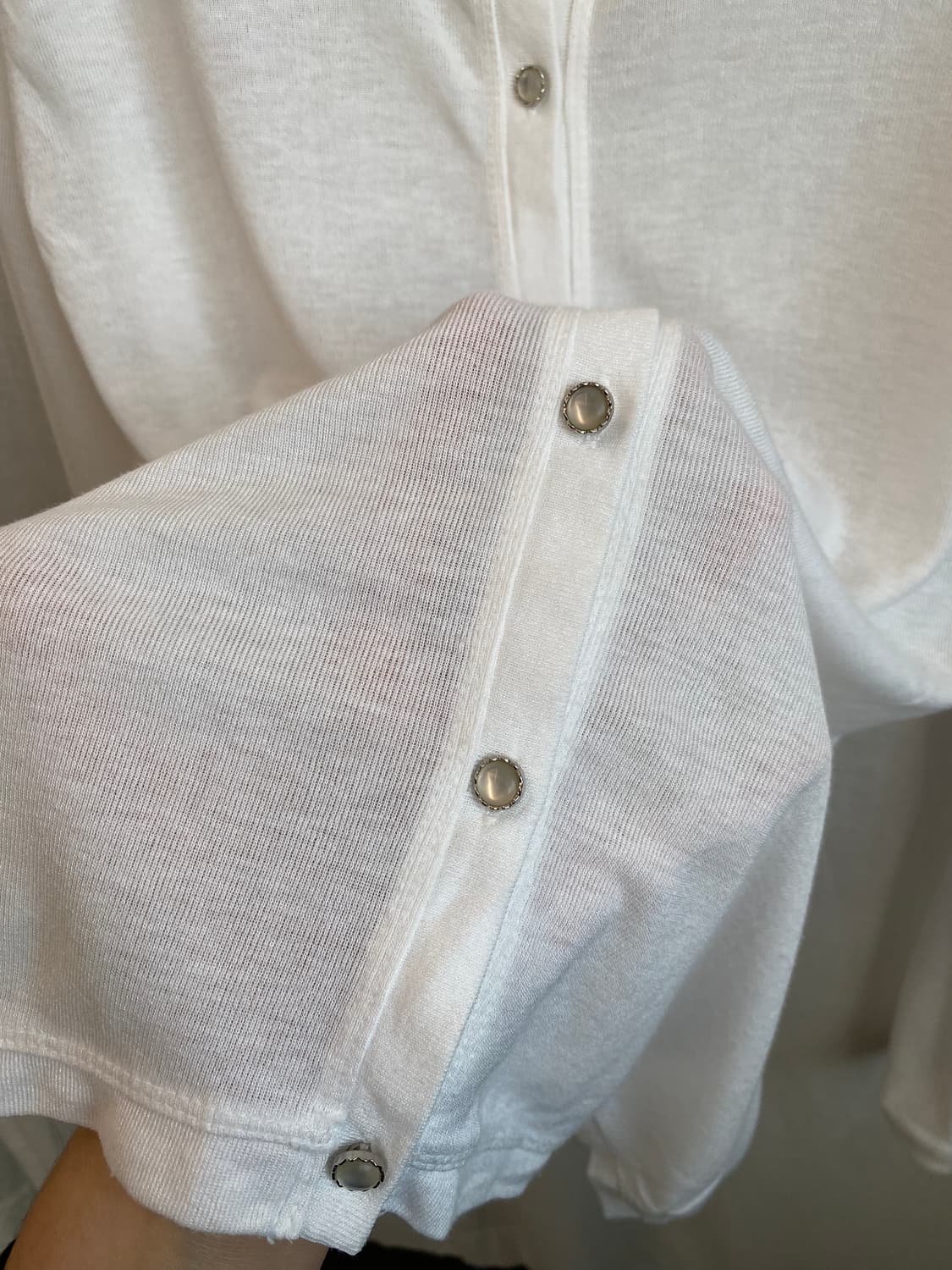 GIVORS 화이트 가디건(L) 상품이미지5