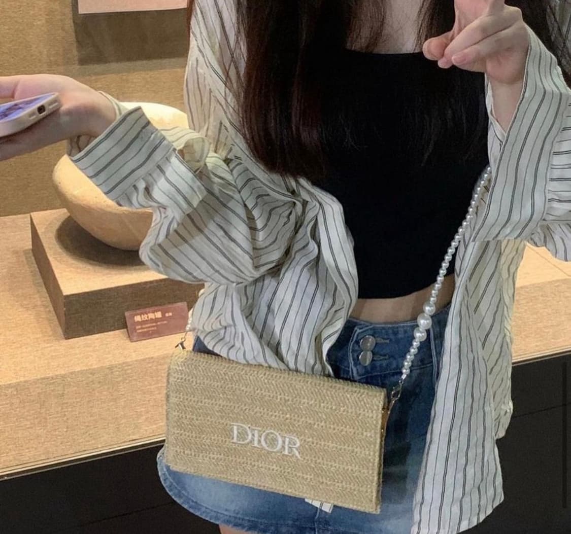 디올 라탄 클러치 진주 스트랩 크로스백 상품이미지2