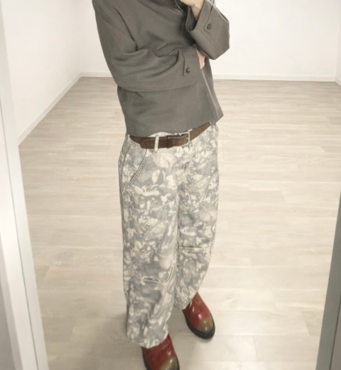 자라 카모 화이트 카펜더 진 32size 상품이미지1