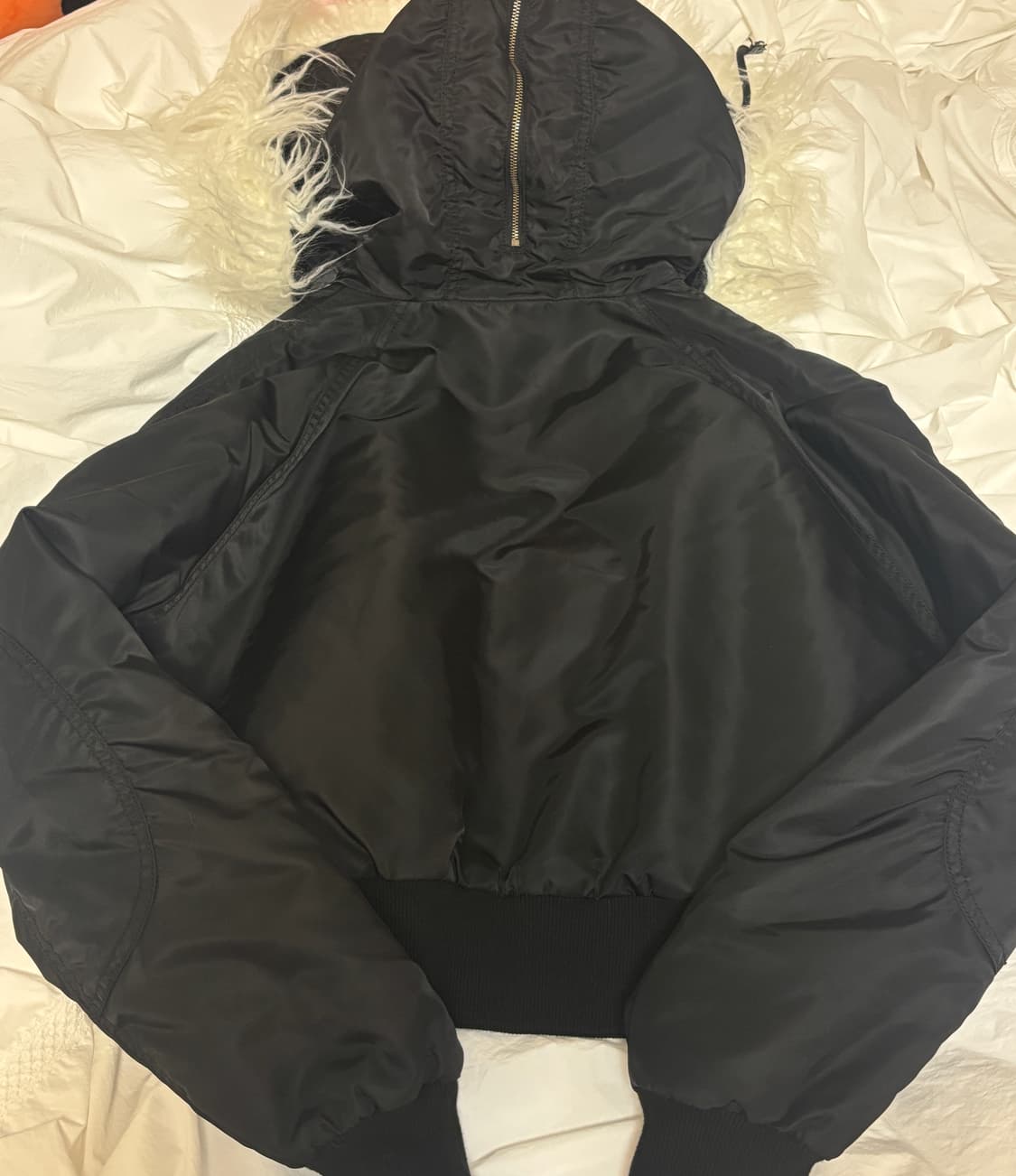 openyy fox fur zipper hood ma-1 (2) 상품이미지5