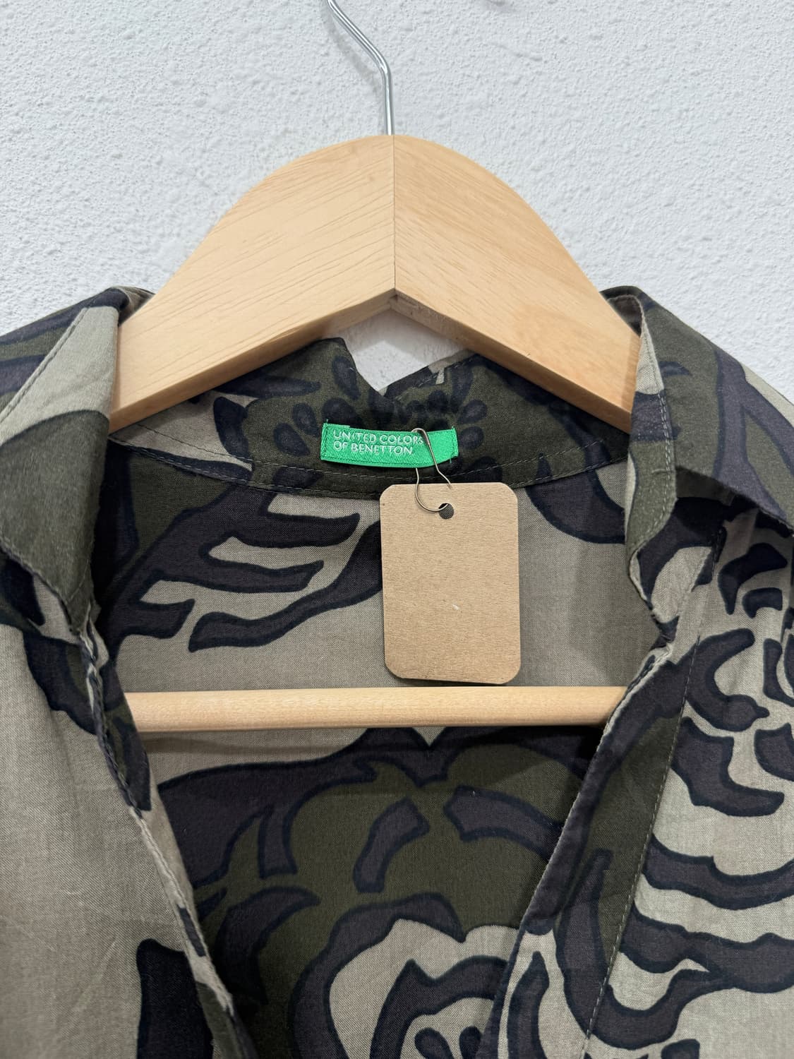 빈티지 Benetton 로즈 V넥 슬림 셔츠 블라우스 상품이미지5