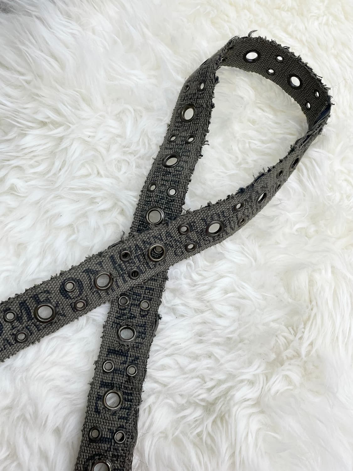 그런지 펀칭 레터링 벨트 상품이미지5