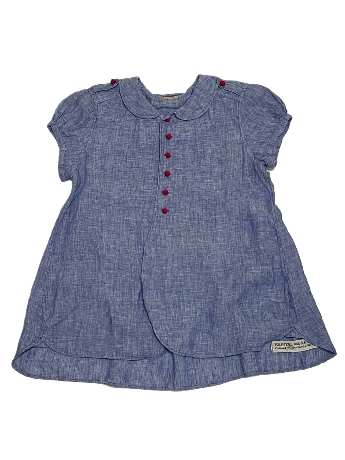 kapital red button blue linen blouse 상품이미지1