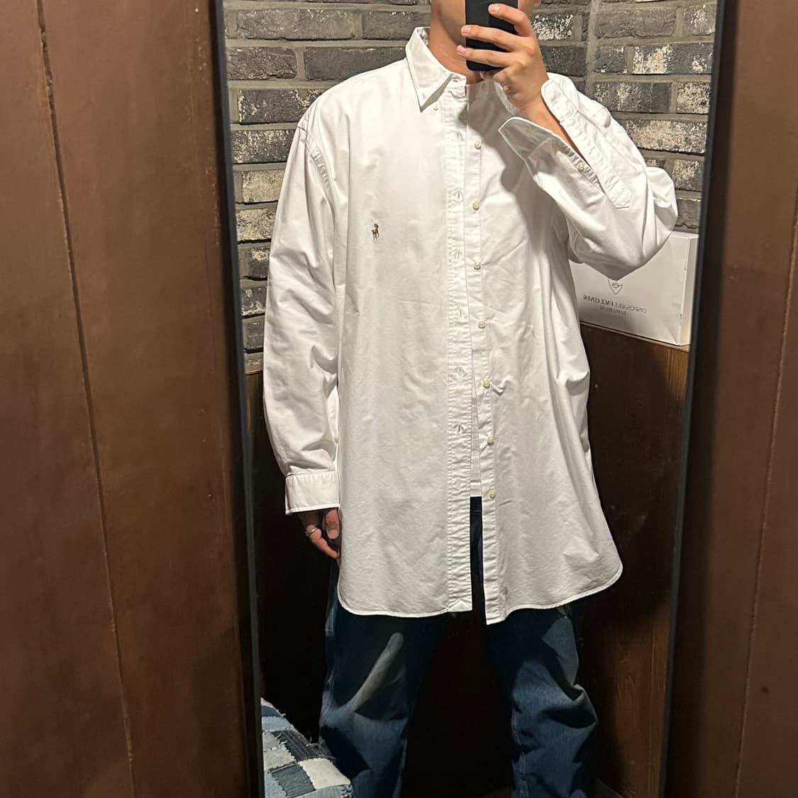 XXXL) 폴로 랄프로렌 클래식 화이트 옥스포드 셔츠 TALL 상품이미지8