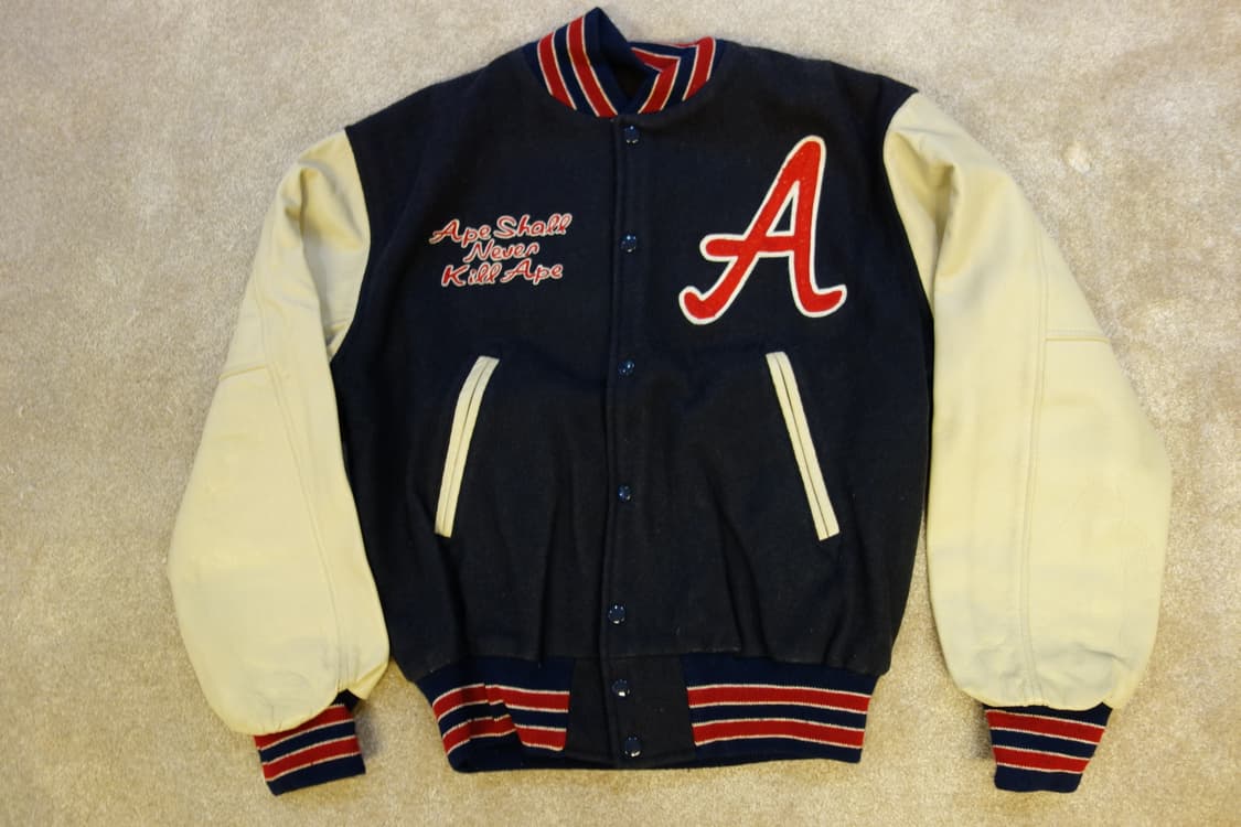 베이프 1998AW 가죽 바시티 자켓 니고 디렉팅 상품이미지4