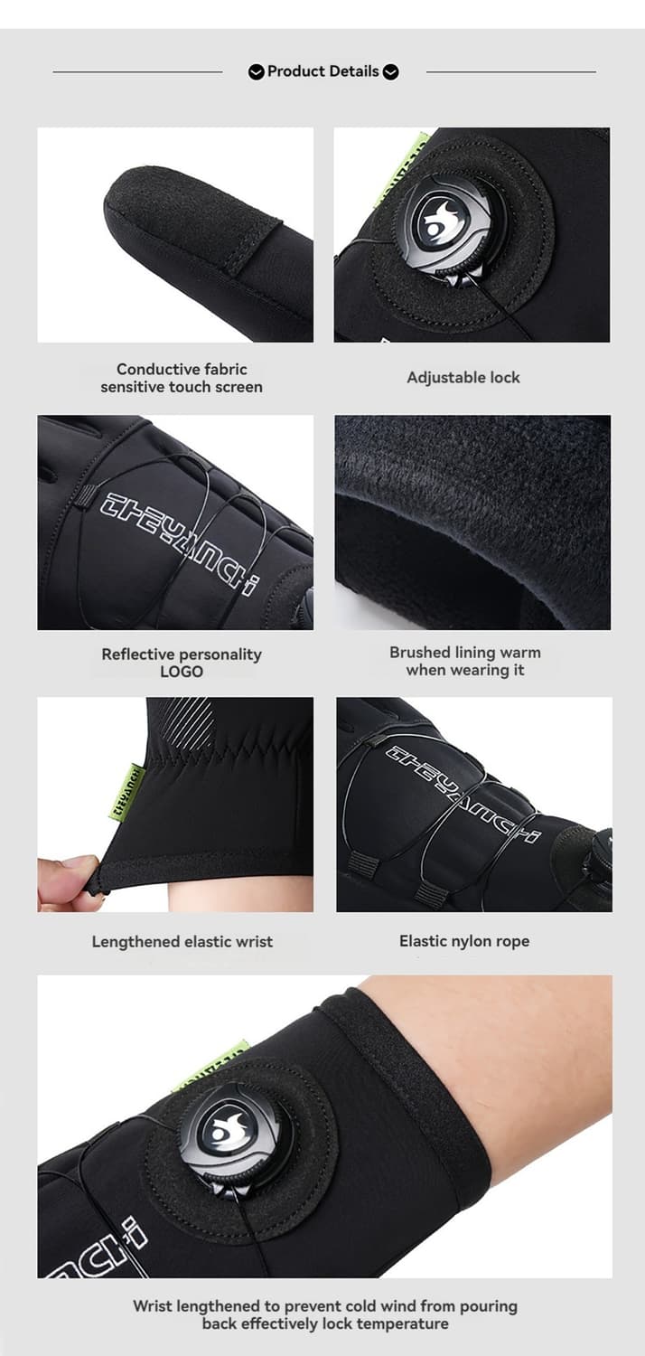 남녀 겨울용 자전거 방풍 방수 터치스크린 장갑 상품이미지4