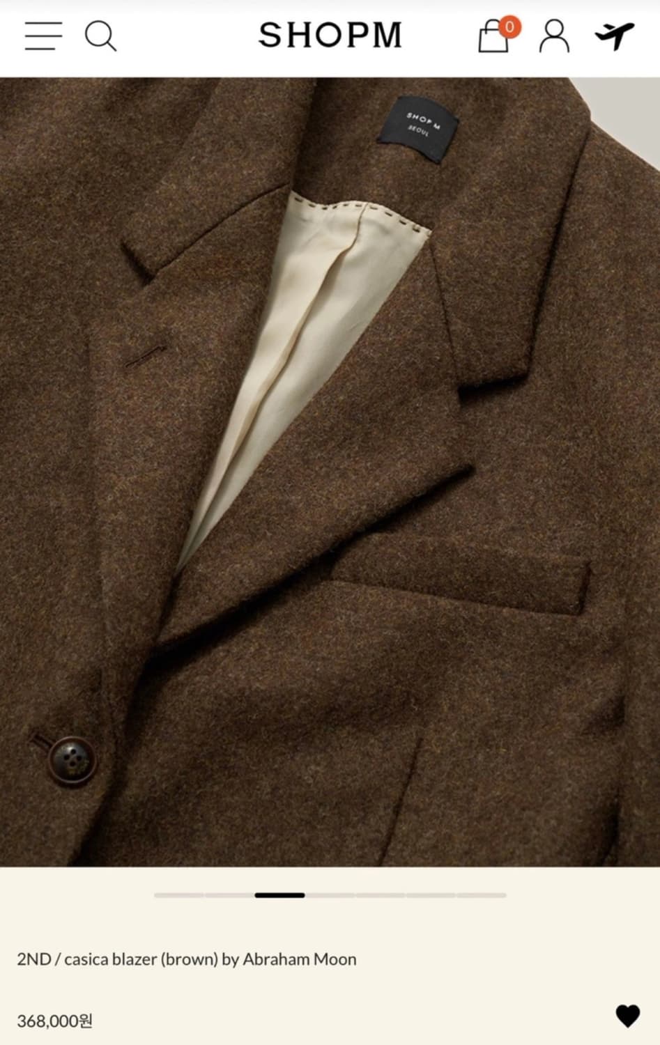 샵엠 울 자켓 상품이미지3