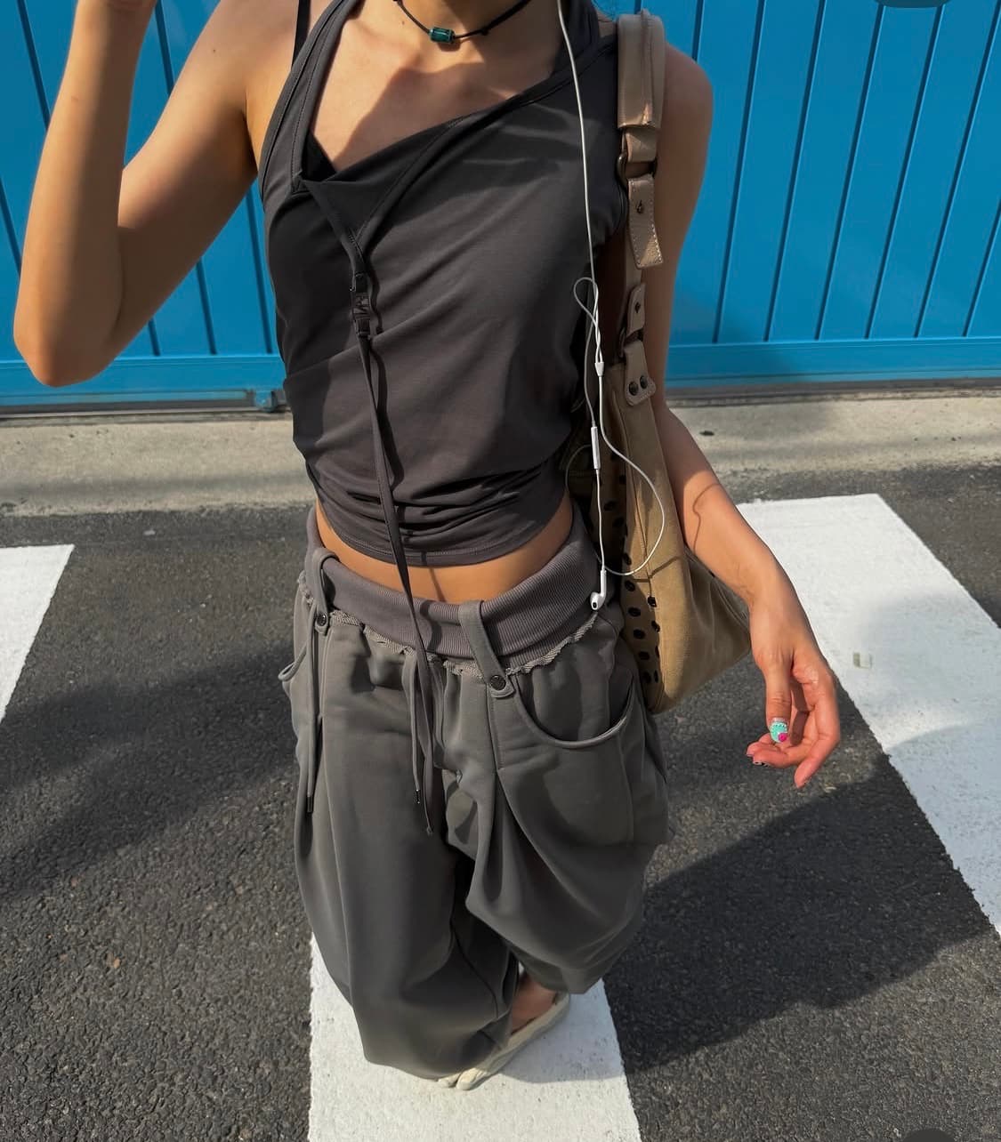 트리밍버드 Double Waist Sweat Pants [Khaki] 상품이미지2