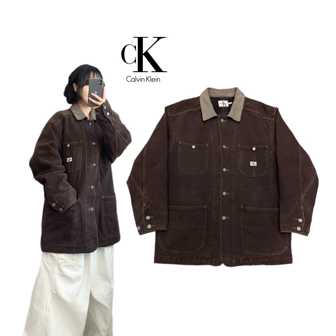 CK 캘빈클라인 90s 블랭킷 워크 초어자켓 상품이미지1