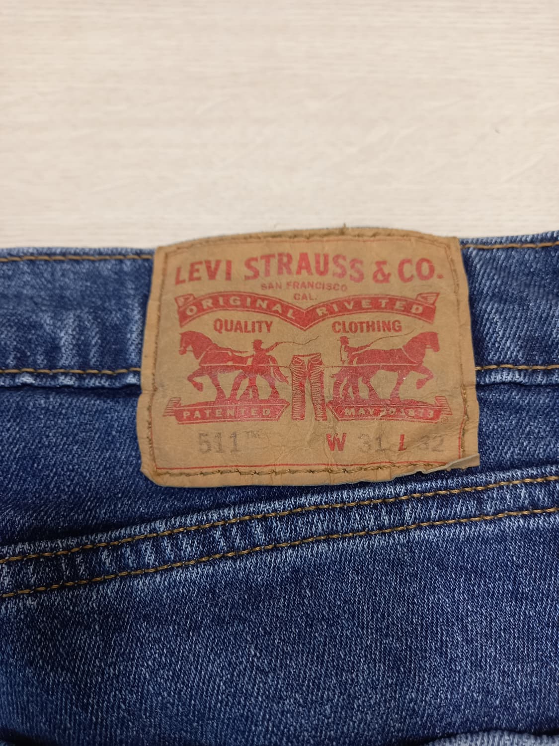 31 리바이스511 워싱 스판 슬림일자진 31-505 상품이미지5