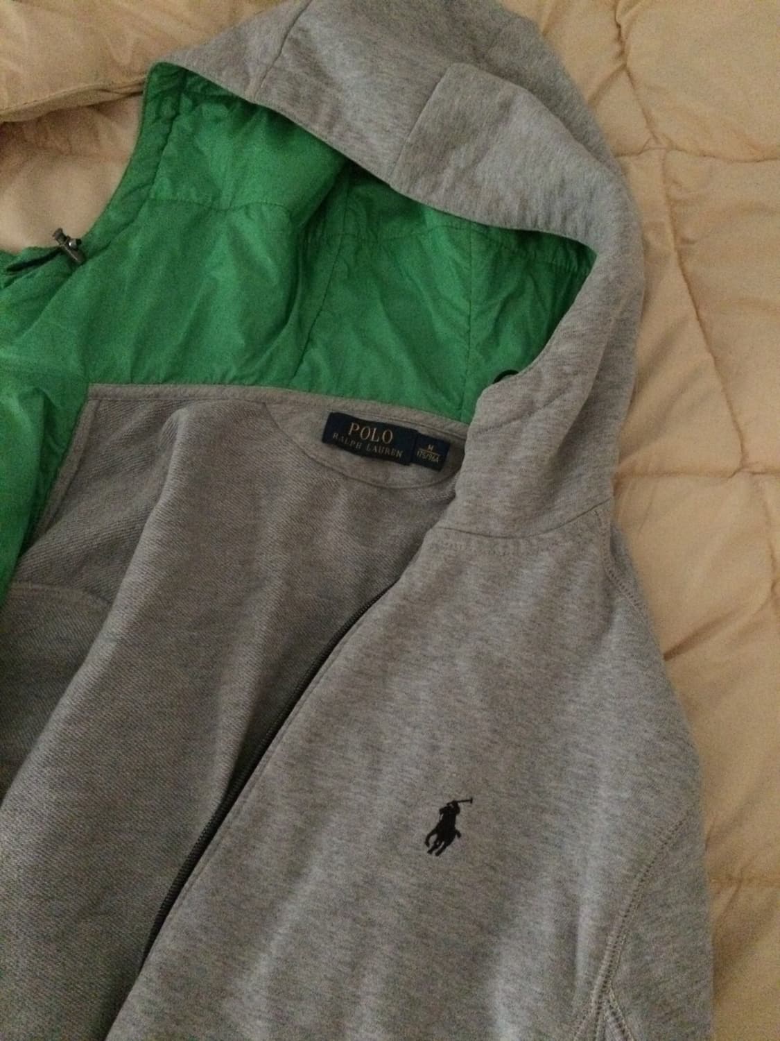 폴로 그레이 후드집업 상품이미지1