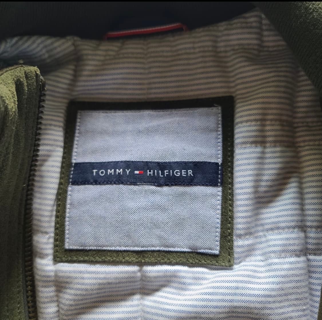 Tommy Hilfiger Olive Leather Jacket 상품이미지7