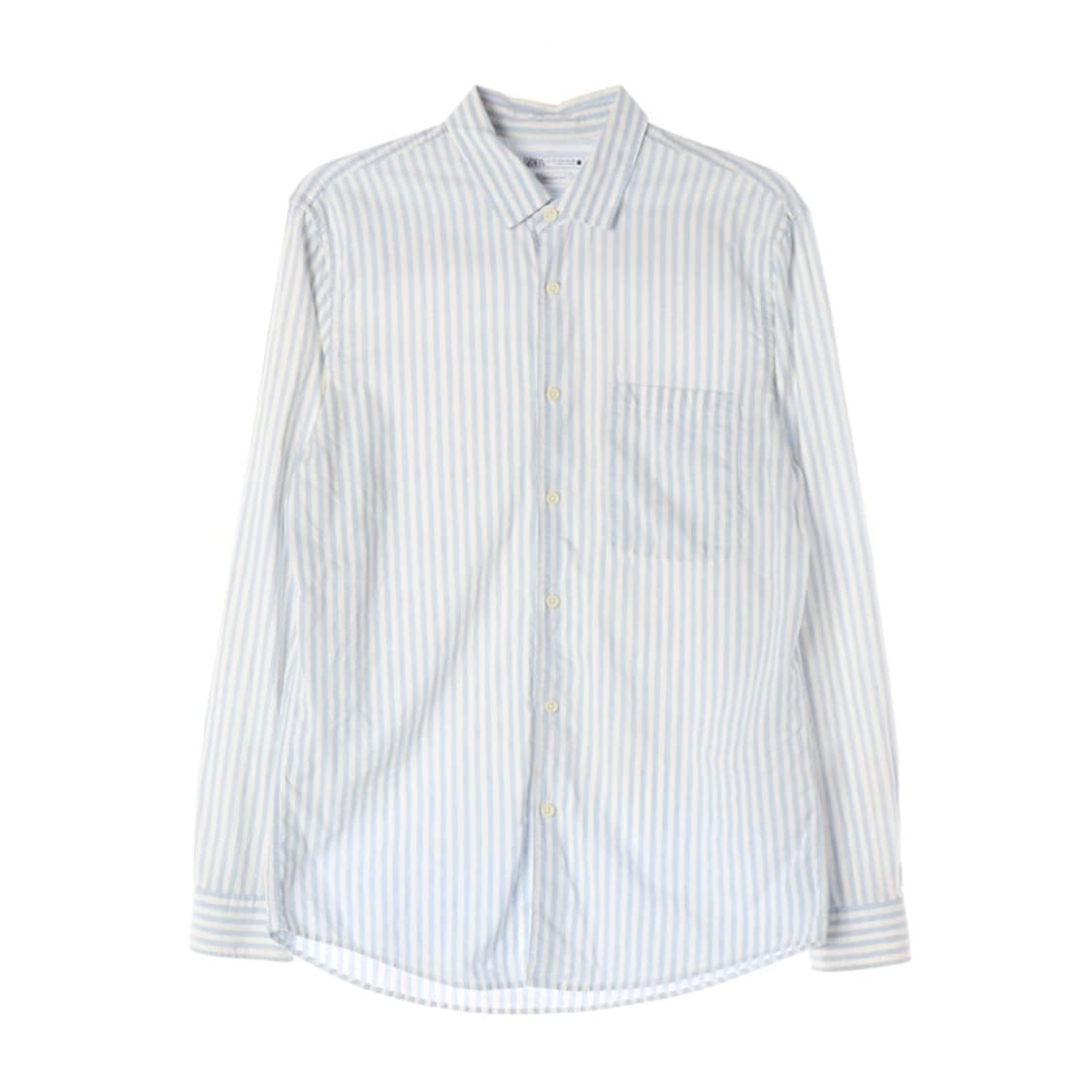 ZARA 레귤러핏 라이트블루 스트라이프 셔츠 M 상품이미지1