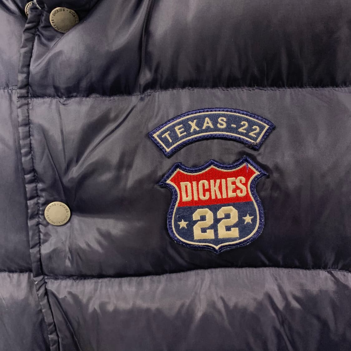 디키즈 y2k 와투케 네이비 유광 조끼 패딩 상품이미지4