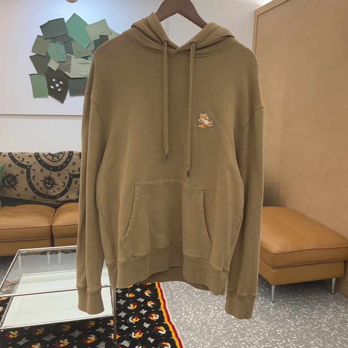 메종키츠네 칠랙스 모던캐주얼 폭스 패치 후드티 L C07788 상품이미지3