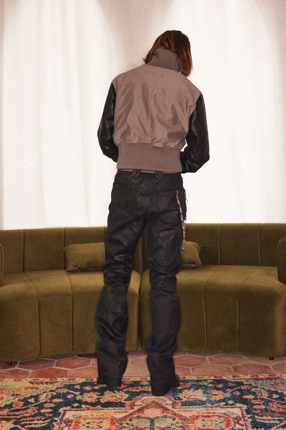 Leather Sleeve French Moleskin Jacket 상품이미지7