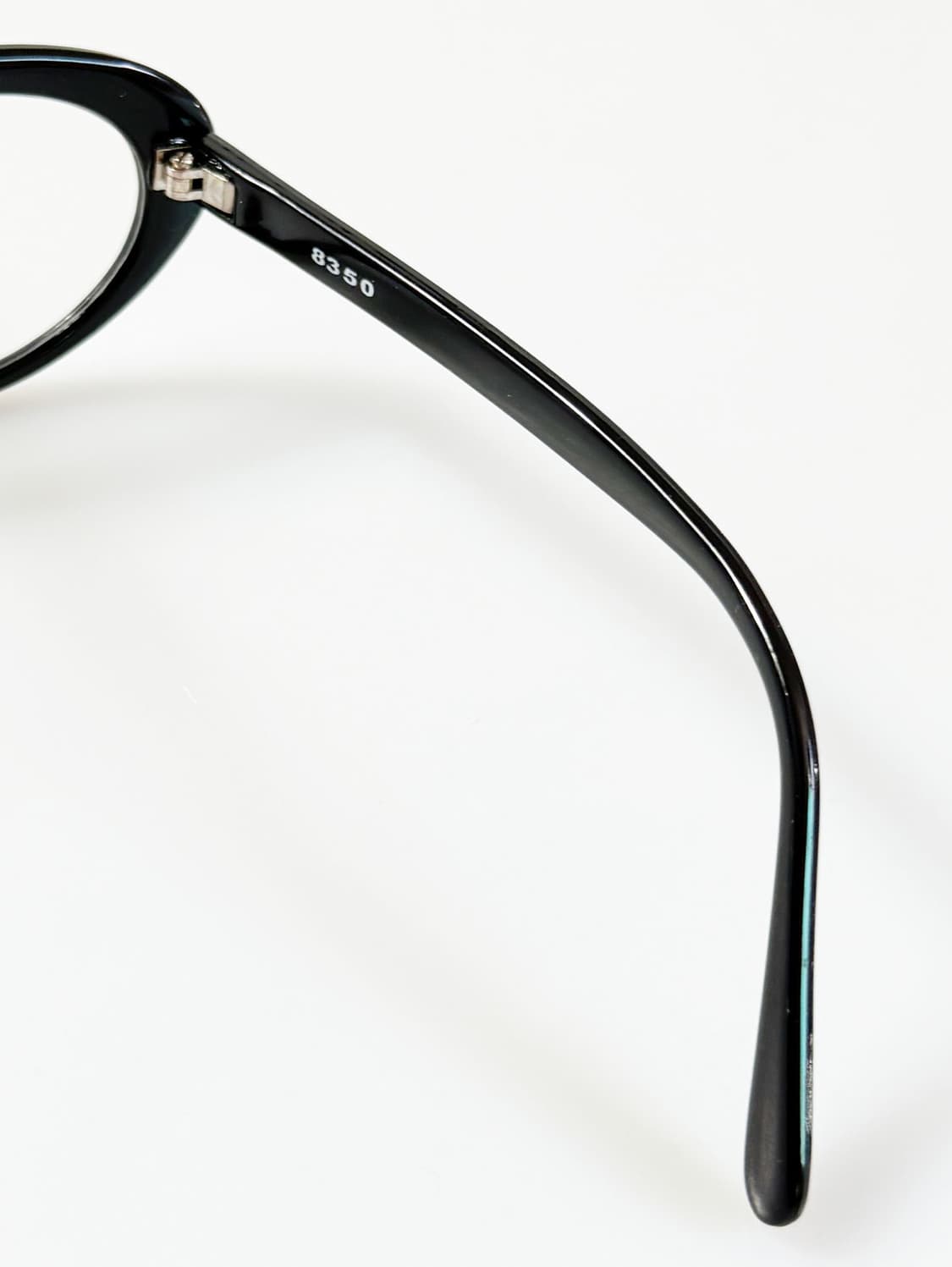 90s 블랙 뿔테 세미 캣아이 프레임 빈티지 안경 상품이미지5