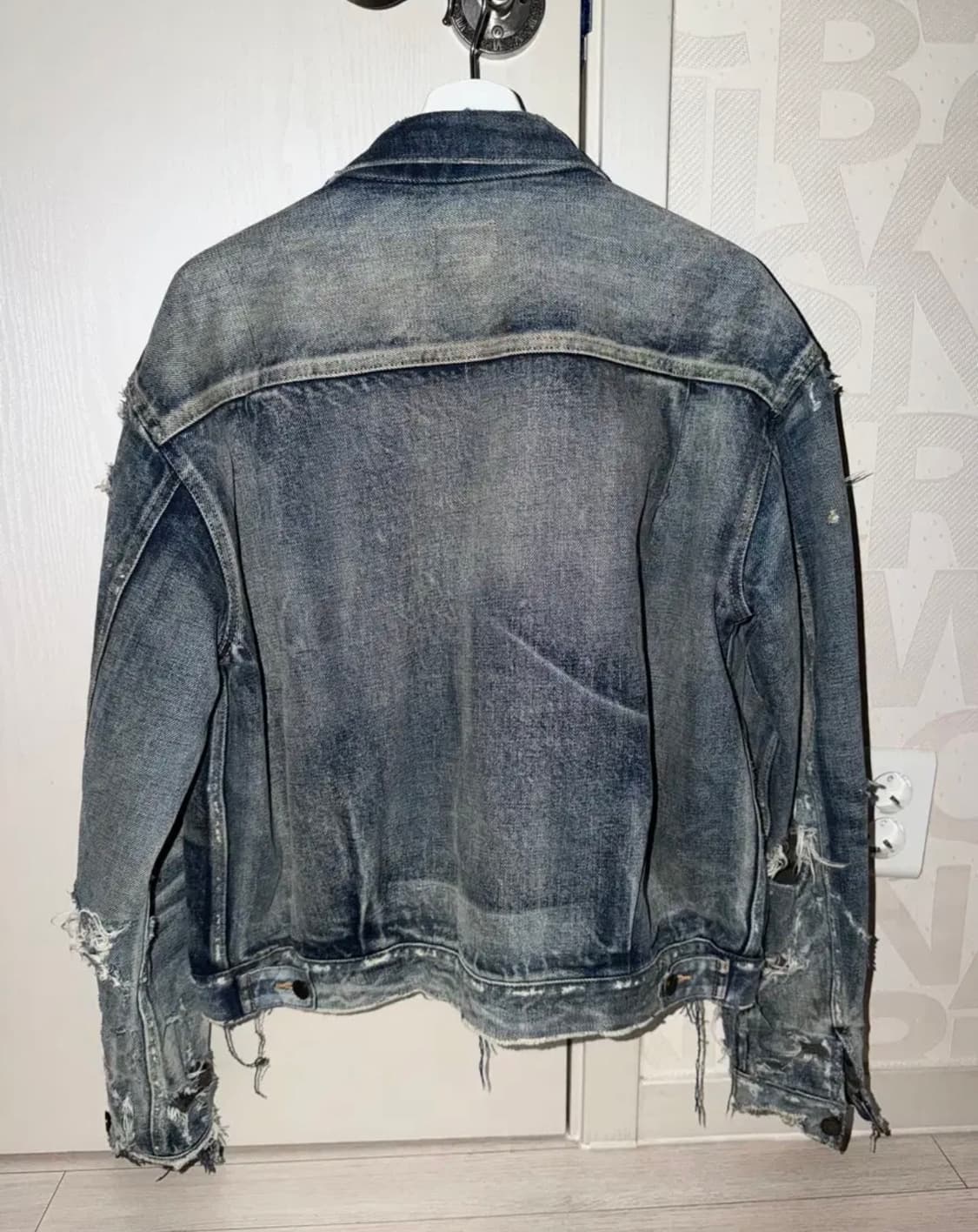 생로랑 디스트로이드 데님 자켓 size xL 상품이미지6