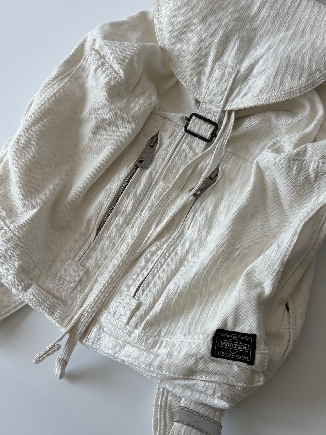 Twill Cotton Rucksack (White) 상품이미지3