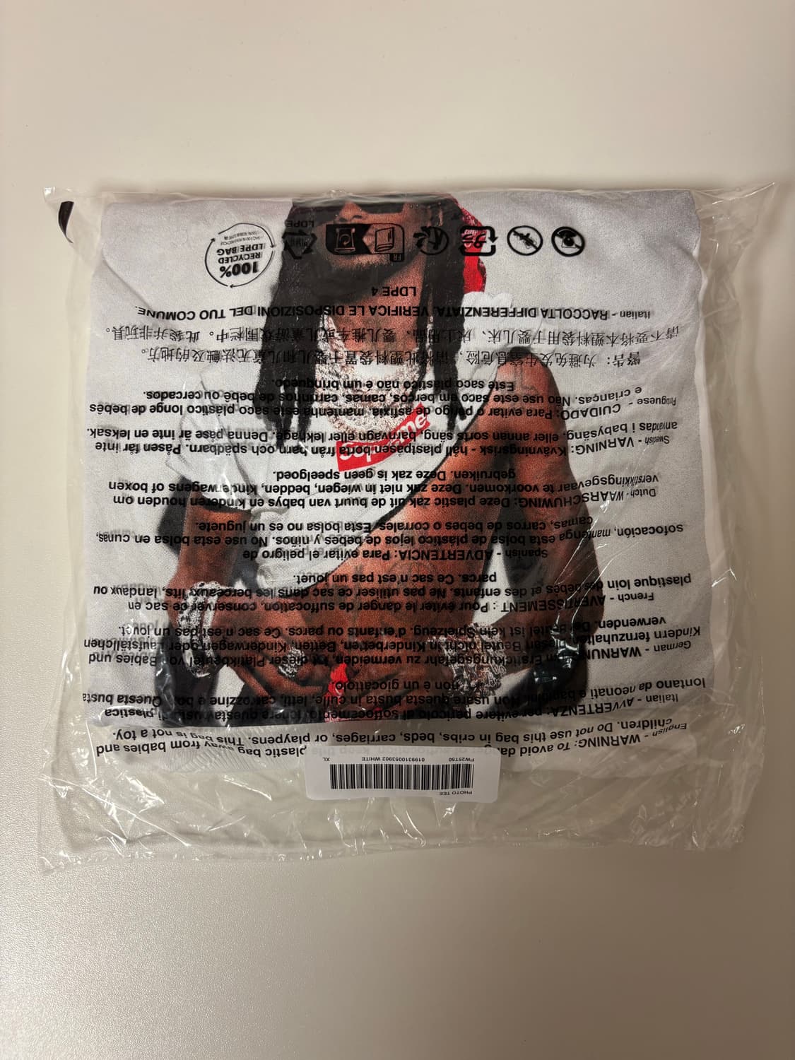 [XL] 슈프림 Playboi Carti 플레이보이 카티 포토티 화이트 상품이미지2