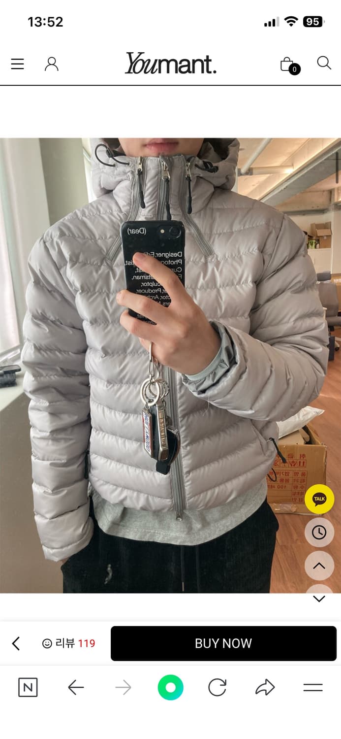 남녀공용 유먼트 경량패딩 상품이미지3