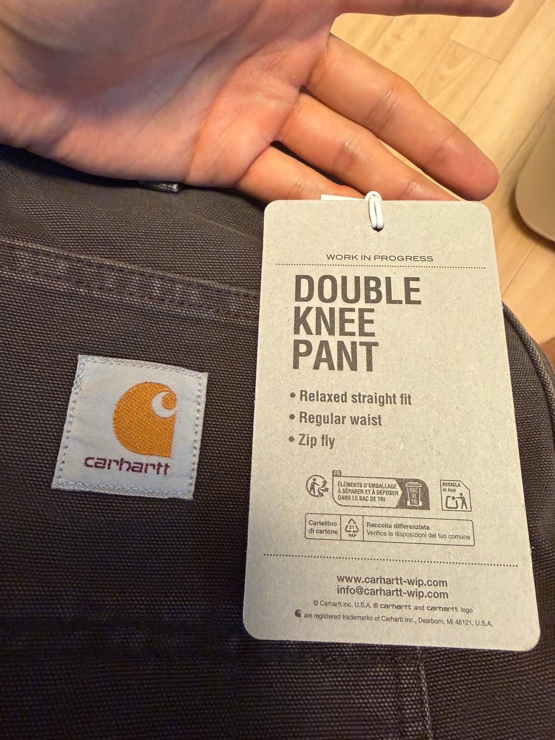 칼하트 더블니 브라운 33x32 상품이미지6