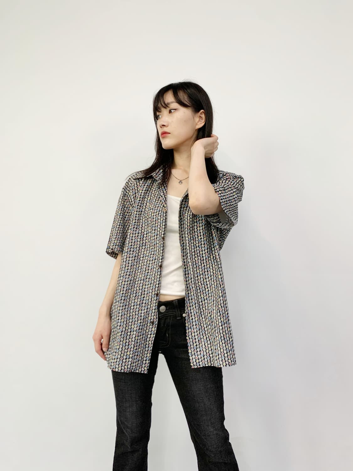  PULL PALZILERI 플라워반팔 셔츠 상품이미지1