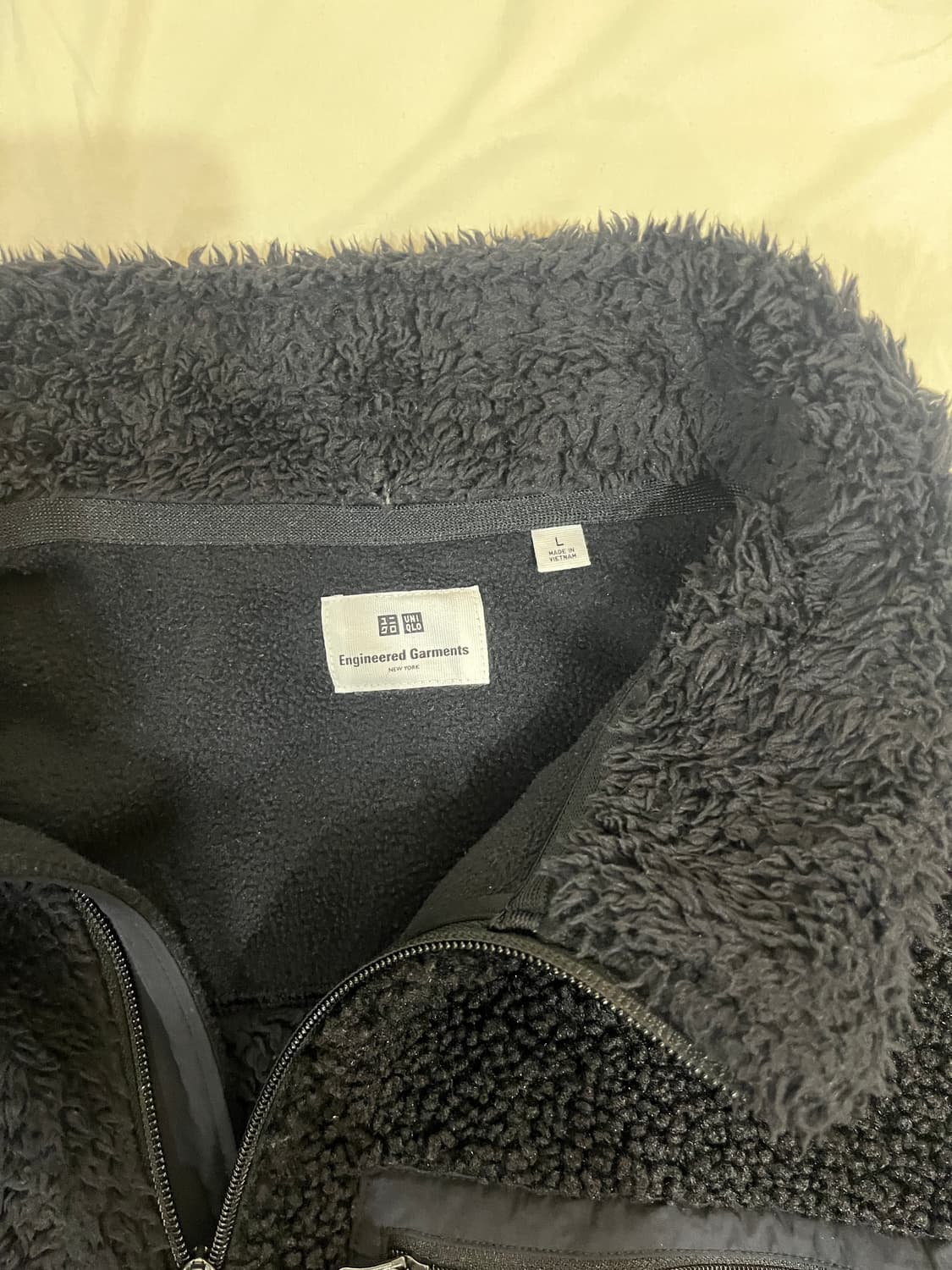 유니클로X엔가 후리스(블랙, L사이즈) 상품이미지3