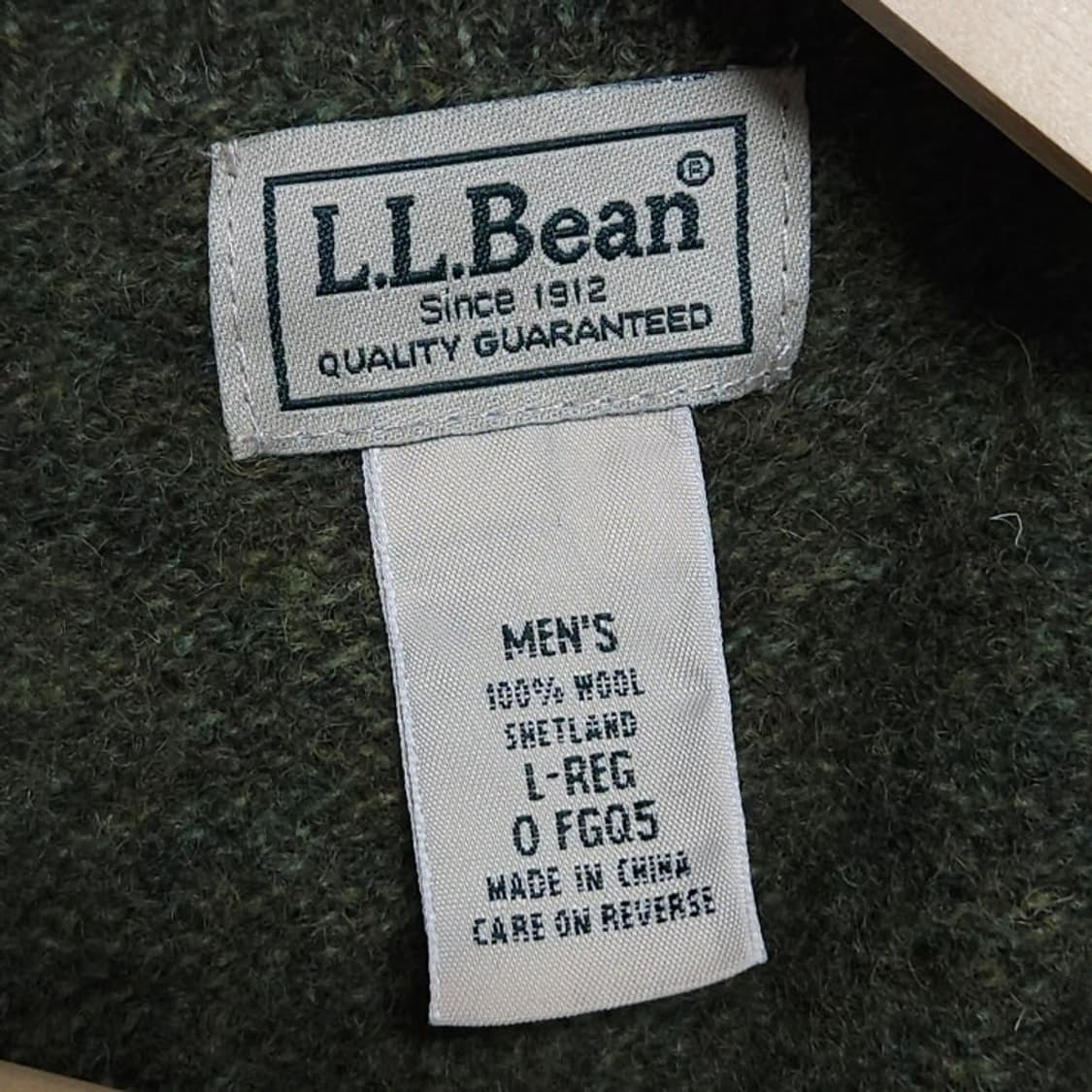 105)LLBean 엘엘빈 울 니트 올리브 상품이미지5